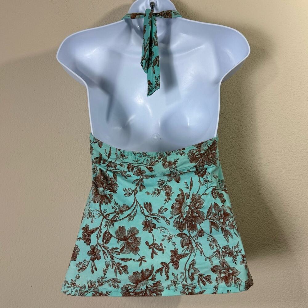 magicsuit | floral patterned halter buckle women's boho tankini top sz 12 - Picture 3 of 5